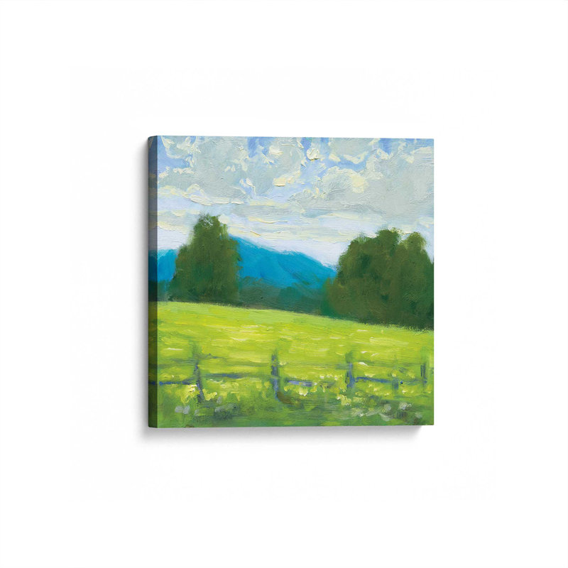 «Summer In The Mountains» par Carson Overs passer, reproduction d'art sur toile, H 12 po x l 12 po