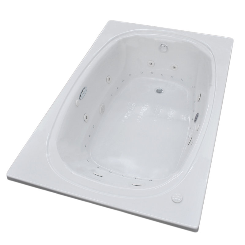 St. Lucia 71.5'' x 47.63'' Acrylic Bathtub, Left