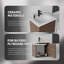 Meuble-lavabo flottant 20 po avec lavabo, porte à fermeture en douceur, lavabo en céramique, contreplaqué-133692918