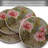Stoneware Agate Ceramic Jute Leather Crystal Circle Round 4 Piece Coaster Set