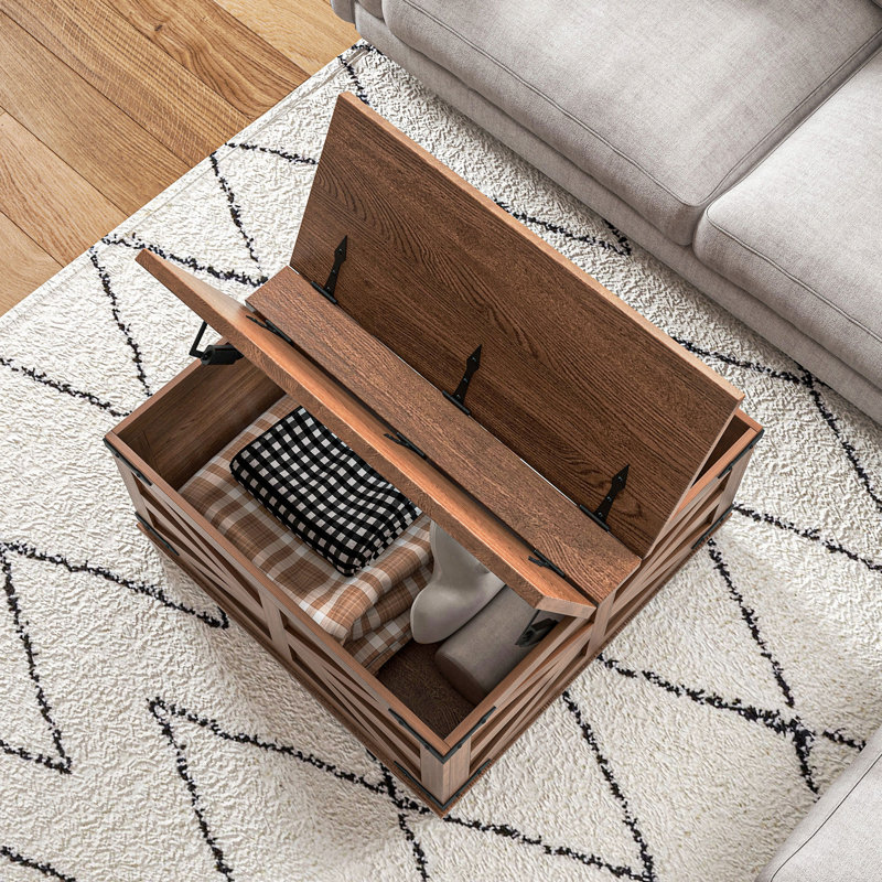 Caelah Single Coffee Table, Brown, Brown