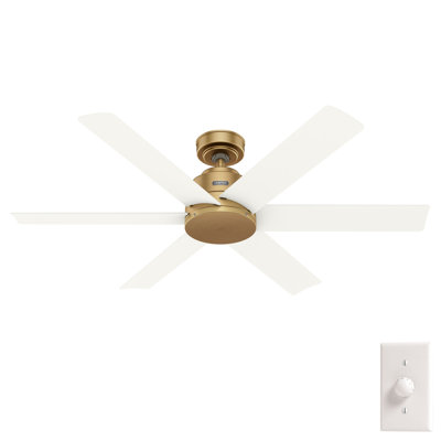 Kennicott 52" 6 - Blade Modern Outdoor / Indoor Ceiling Fan with Wall Control