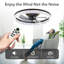 Ventilateur de plafond de 20 po en cristal noir avec télécommande - moteur réversible à 6 vitesses, 3 modes de couleur, silencieux et à intensité variable