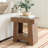 Rustic Solid Wood End Table, Rectangular Side Table with Storage Shelf-1647524691