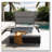 Outdoor Steel Frame Sun Lounger with Adjustable Backrest,Patio Double Sunbed with Hidden Side Table and Arched Armrests-996625294