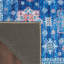 Tapis blanc / bleu / beige performance tissé à la machine / tissé à la machine Sykesville-1772379441