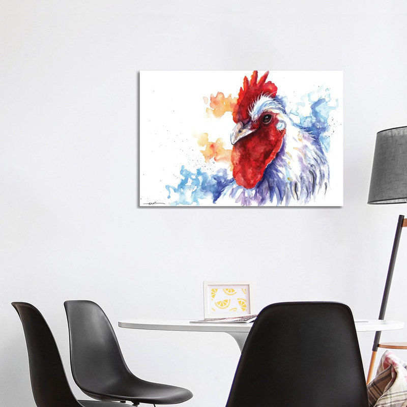 Cock-a-Doodle-Doo 1 Piece Wrapped Canvas Wall Art, 101.6 cm H x 66.04 cm W x 3.175 cm D