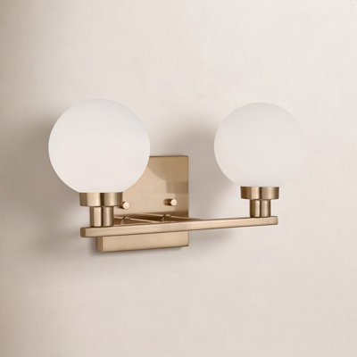 2 Light Frosted Dimmable Vanity Light