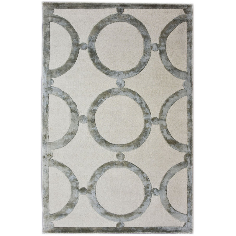 Geometric Hand Woven Area Rug, Rectangle 122 x 183cm