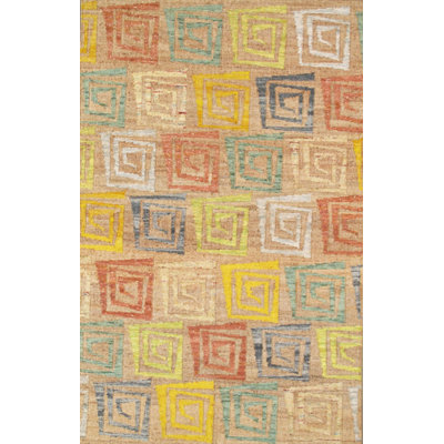 Sumak Flatweave Hemp Geometric Indoor Rug