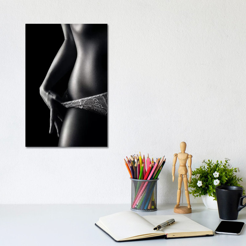 Woman In Pantie Closeup 2 by Johan Swanepoel - Wrapped Canvas Gallery-Wrapped Canvas Giclée, 20.32 cm H x 30.48 cm W