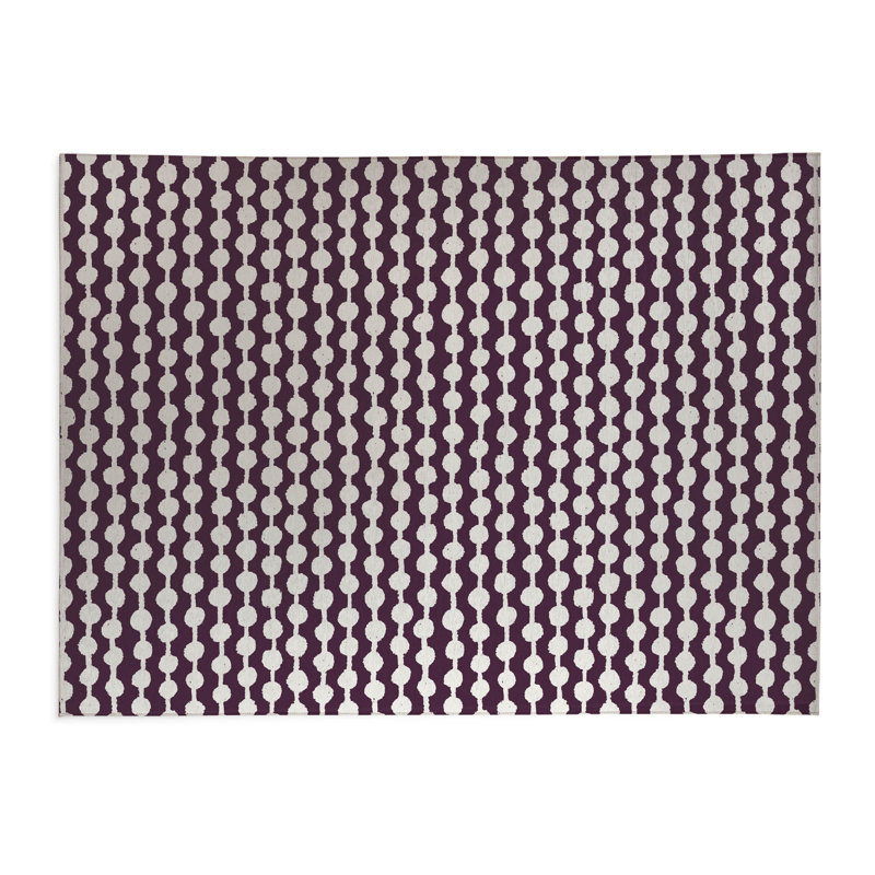 Tapis de cuisine Dot Dot, Aubergine, Rectangle 5 pi x 7 pi