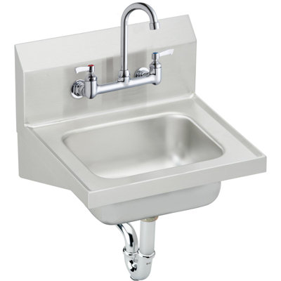 16.75" x 15.5" Wall Mounted Handwash Station with Faucet