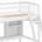 Chyleen Twin Size Loft Bed with Storage Shelves-558729409