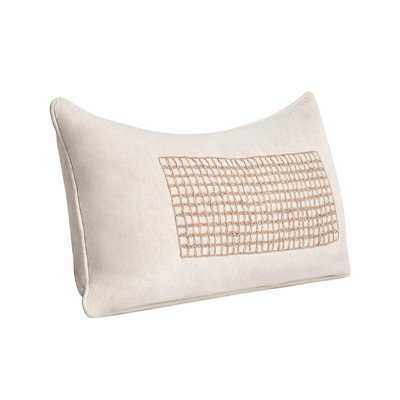 Siena 14"x26"Cotton Linen Blend Throw Pillow, Beige