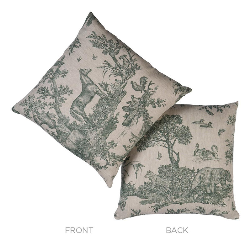 Western Toile Pillow, Forest