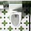 Toilette Water 1,28, conception allongée confort, siège, indice de chasse 1000 grammes, blanc brillant 003S, côté fixation au sol de la salle de bain - hauteur confortable, fixation