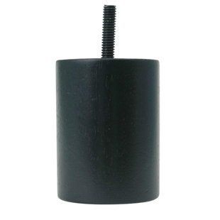 Leg Daddy 3" - 4" Adjustable Black Cylindrical Sofa Leg, Set Of 4