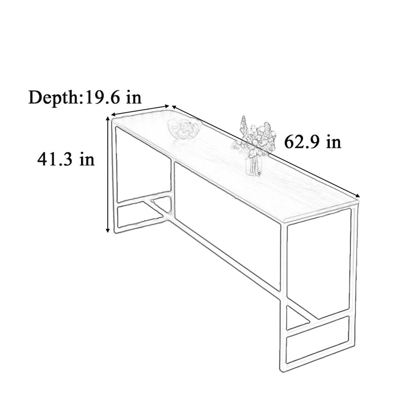 Le design est simple et élégant, H 41,30 po x l 62,90 po x P 19,60 po