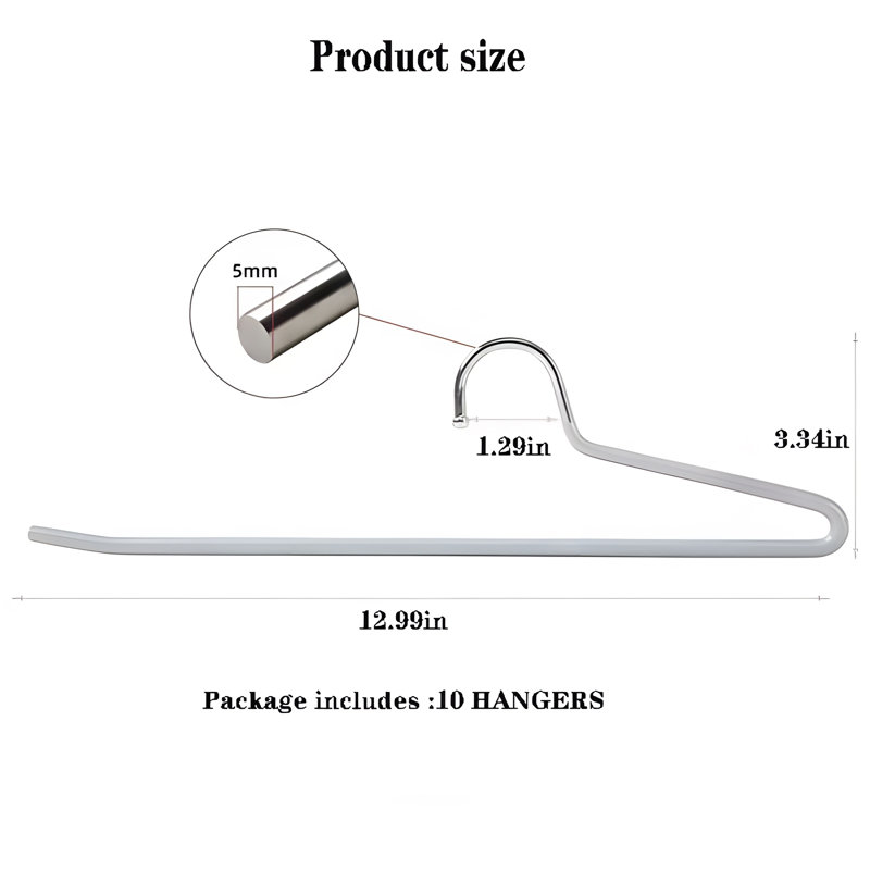 Porte-pantalons en alliage d'aluminium, 10