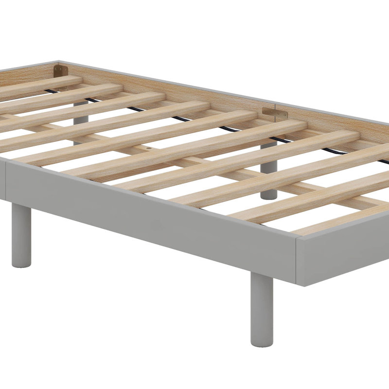 Lit plateforme flottant simple de conception moderne, gris