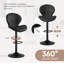 Bar Stools Set of 2 Modern Swivel Bar Chairs, Barstools Counter Height with High Backrest Easy 3-5 Minute Assembly for Bar, Kitchen, Dining Room-269593247-509190431