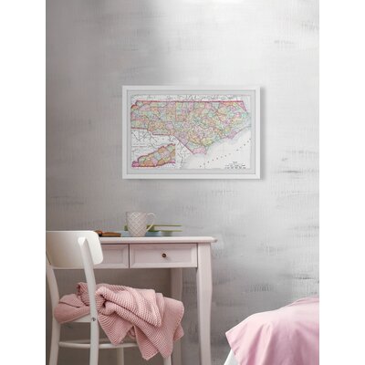 Colored Map Ocean - Picture Frame Textual Art Print on Paper -  17 Stories, 4AD2EB65F994445C9D6B70513F5A18A8
