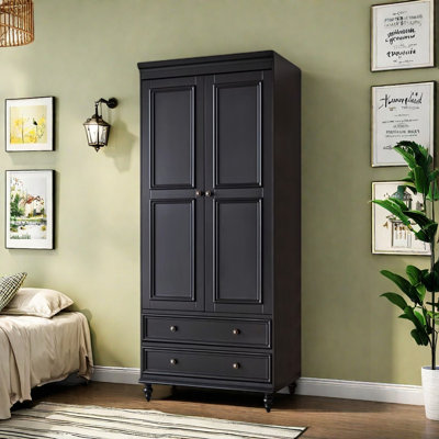 American Cream-style Two-door Wardrobe