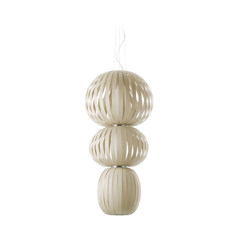 Totem 1 - Light LED Pendant, Ivory White, 2700K LED, 61" H x 28.7" W x 28.7" D