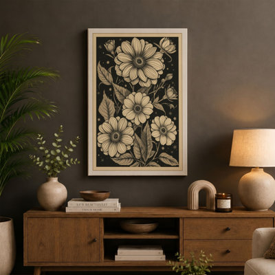 Daisy Study Botanical - Wrapped Canvas