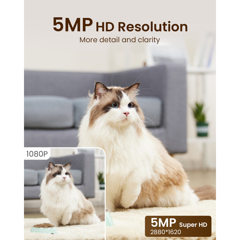 C296 5MP WiFi 355°PTZ Security IP Camera Outdoor with Two-Way Audio, AI Person Vehicle Detection