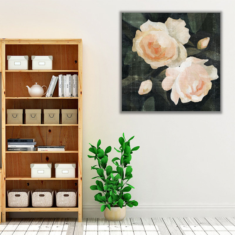 «Soft Garden Roses I», reproduction d'art sur toile, H 30 po x l 30 po