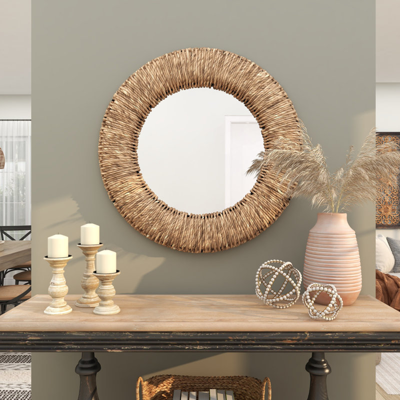 Cal Rattan wall mirror