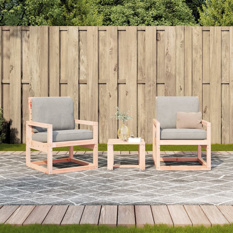 Alpen Home 3 Piece Garden Lounge Set Impregnated Wood Pine, Brown