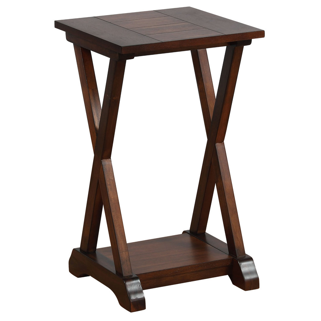 Numenius Cross Legs End Table with Storage Shelf Gracie Oaks 