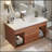 35.4"Single Bathroom Vanity With Integrated Ceramic Sink