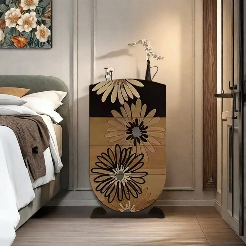 Sturdy Pine Storage Cabinet with Drawers