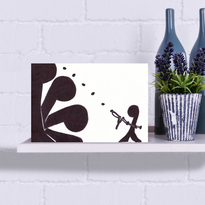 «Musical Notes», impression d'art mural abstrait minimaliste ludique, 12" H x 18" W