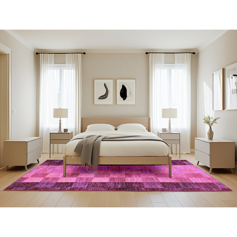 Geometric Indoor Rug, Rectangle 5' x 8'