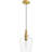 Lustre suspendu en verre 1 lumière avec abat-jour en verre brandy inversé Zader-106916452