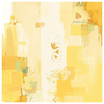 Abstract Yellow Brushstrokes Comforter