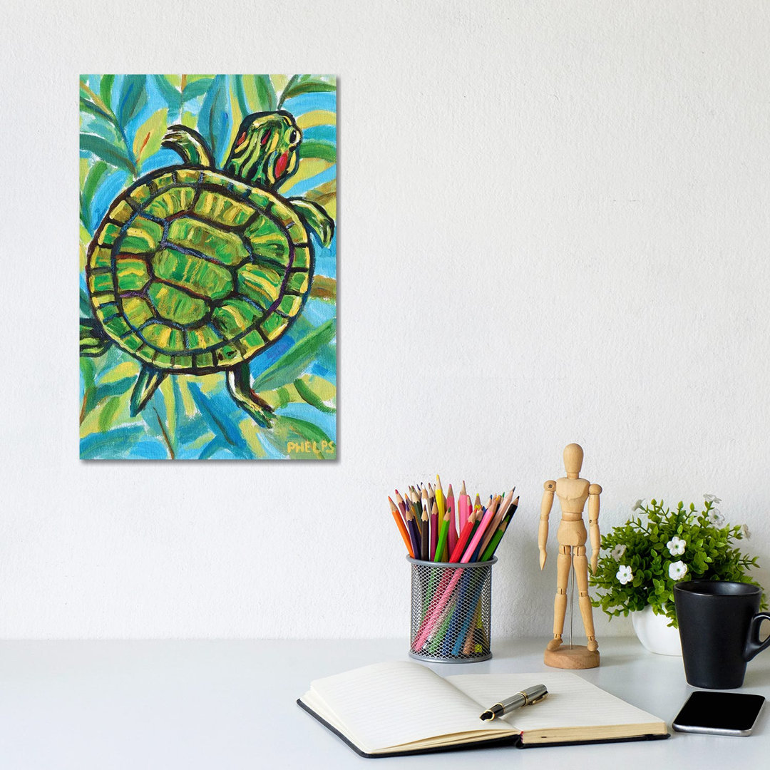 Slider Turtle von Robert Phelps - Gallery-Wrapped Canvas Giclée on Canvas