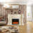 73.23"White Solid Wood Fireplace Mantel-1165350582