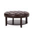 Rond 32 po x P 17 po - Similicuir élégant et tablette pratique 32,16 po-118020846