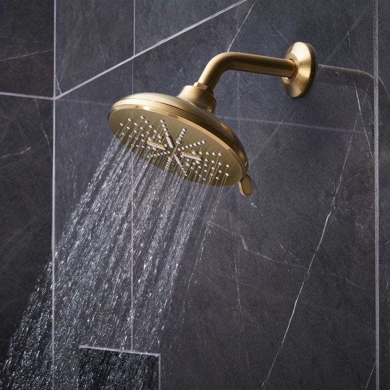 Massage Rain Shower Head, Matte Black