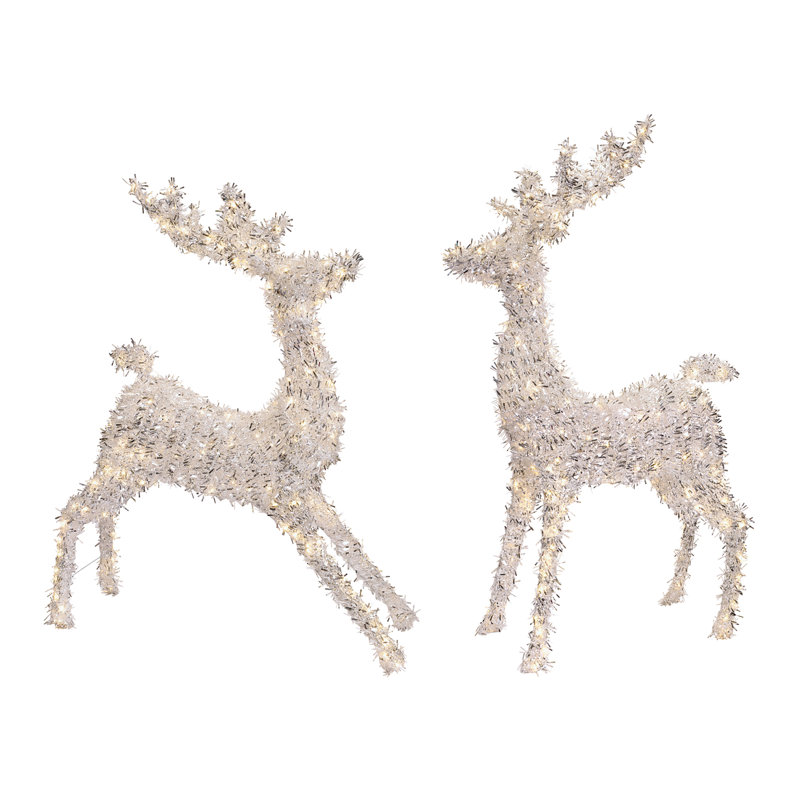 Figurines de cerf guirlande lumineuse à DEL (ensemble de 2)