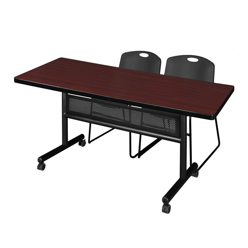 Table de formation Kobe, Noir, H 29 po x L 72 po x l 30 po, Acajou