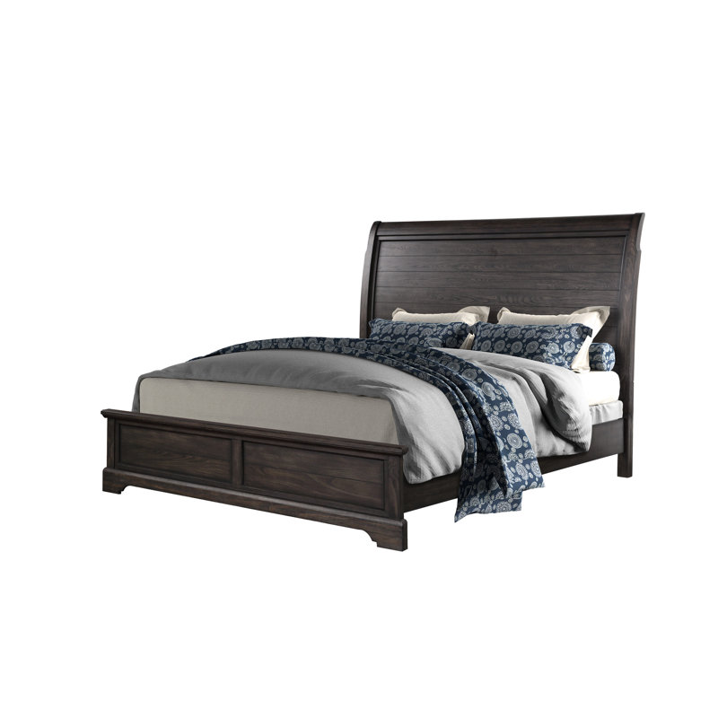 Queen Bed, Fusing Veneers And Pine Solid Bed With Quality, Blending
