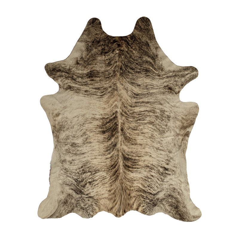 Charline 6' X 7' Brown Cowhide Area Rug, 5' x 7'