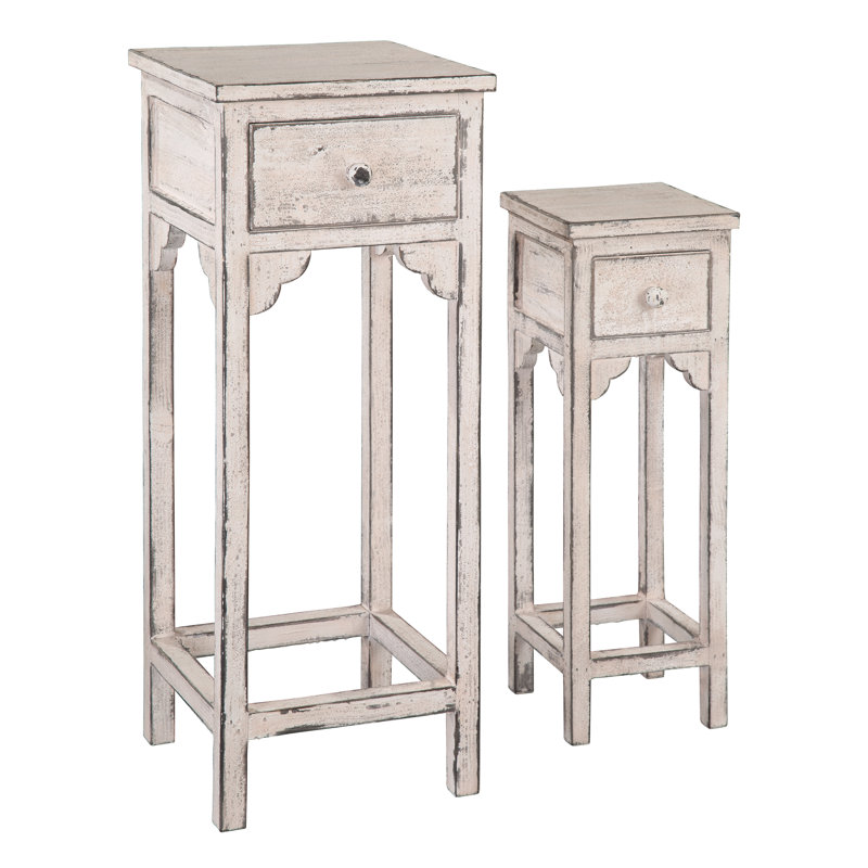 Rader Solid Wood Top 2 - Drawer Nesting Tables